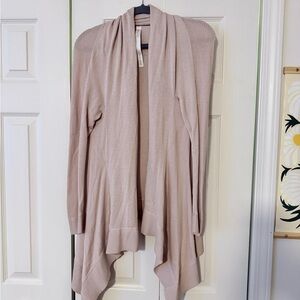 Vintage Lululemon Women's Pale Pink Open Front Cardigan